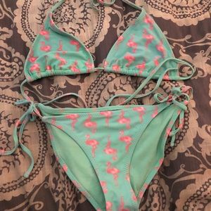 Cute flamingo bikini set